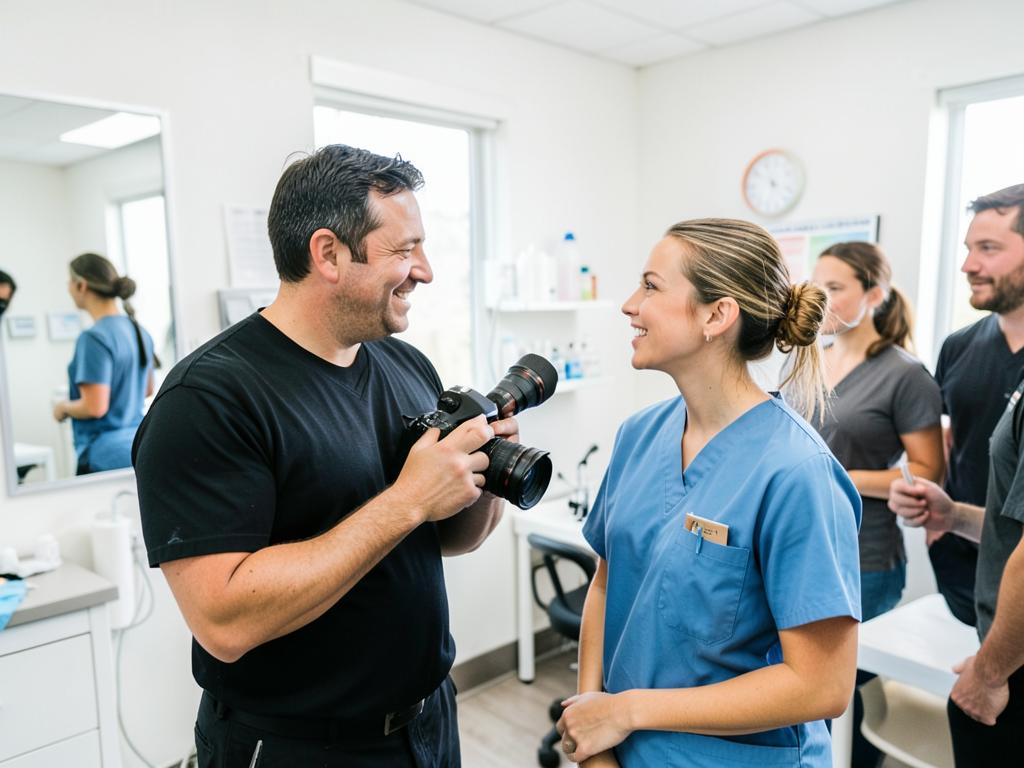 Behind the scenes of a medspa content shoot